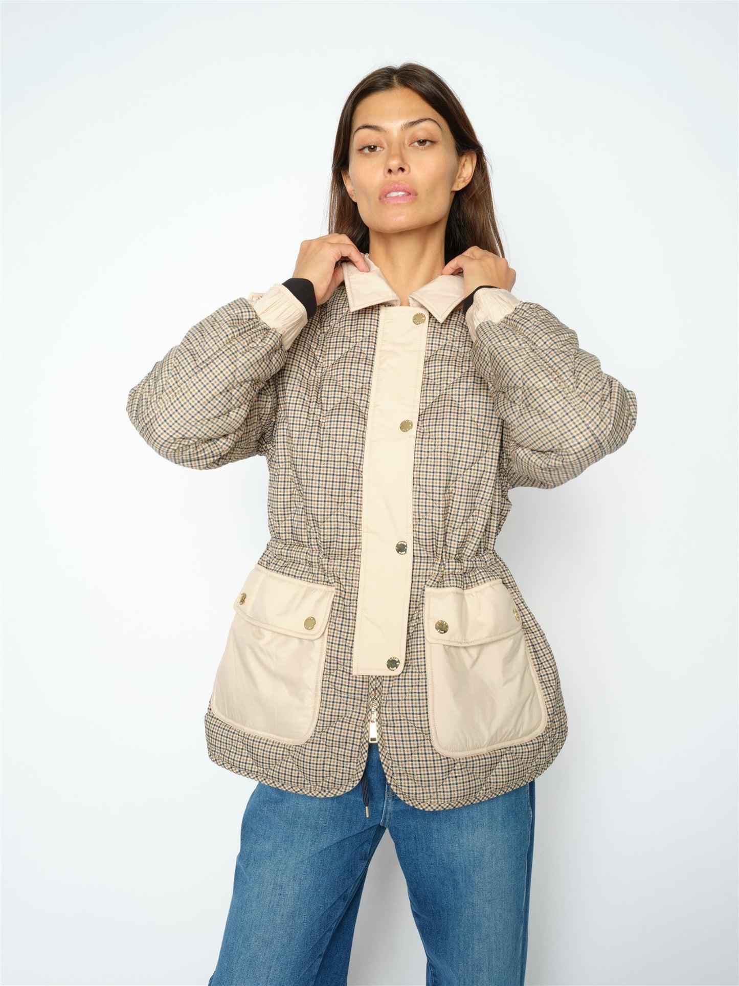 Mos Mosh Anna Rye Check Jacket Doeskin