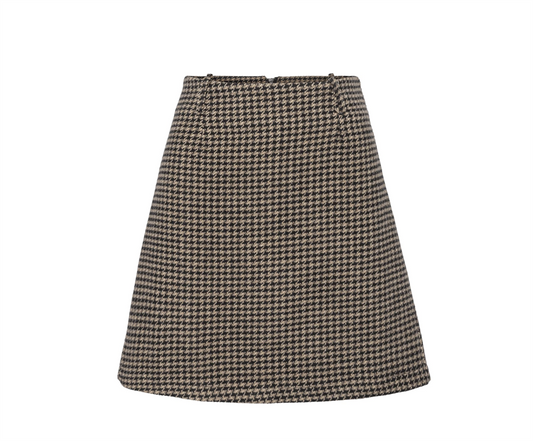Rah Oslo Skirt Check Black Beige