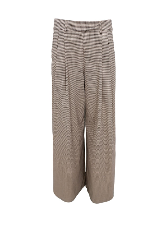 Black Colour Davina Art Wideleg Pant Brown