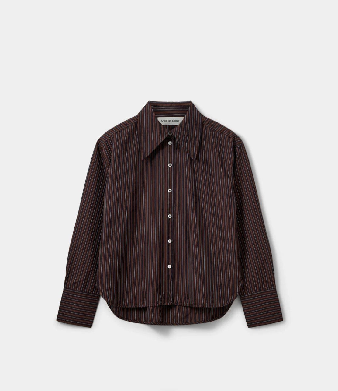 Sofie Schnoor Masha Striped Oversize Shirt Burgunder