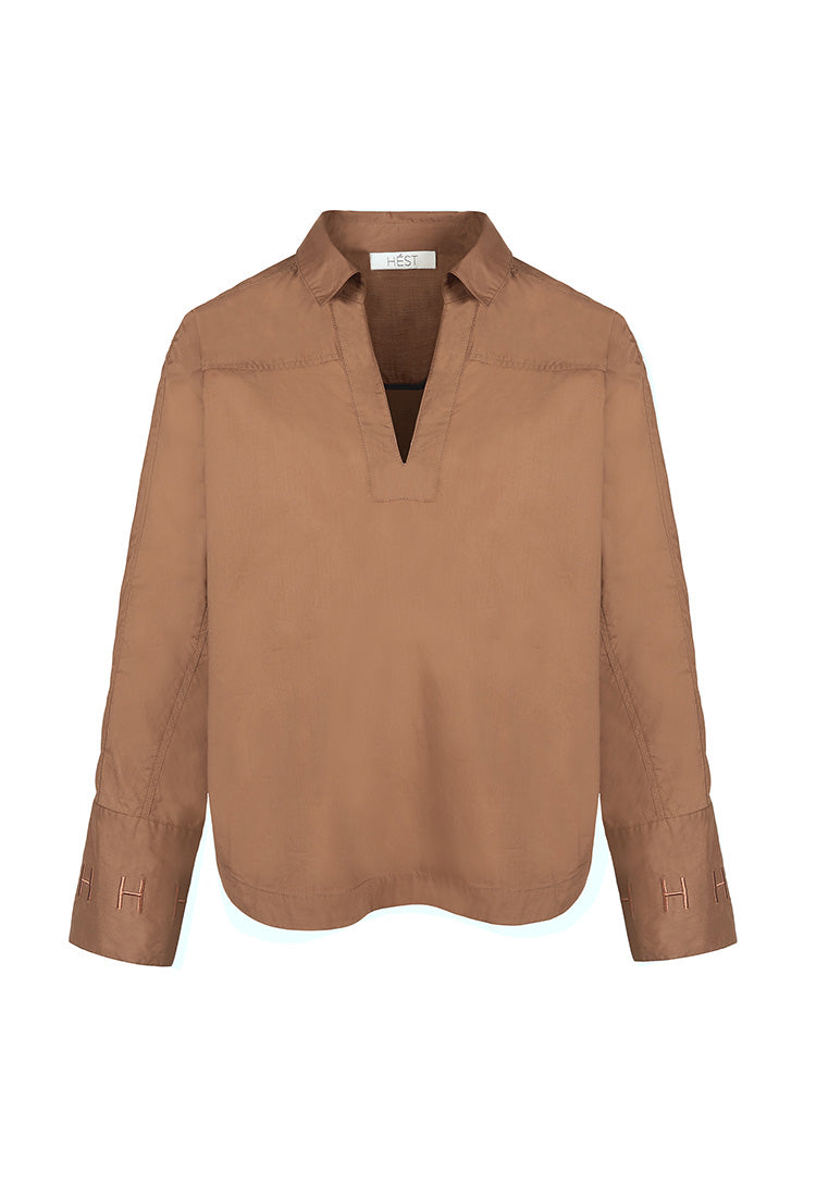 HÉST Miriam Shirt Dark Earth