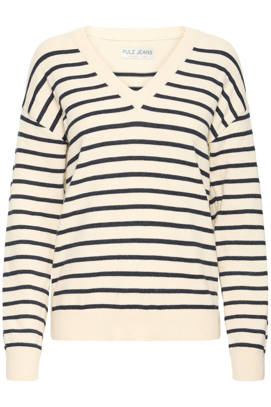 Pulz Steffi Stripe Pullover Birch