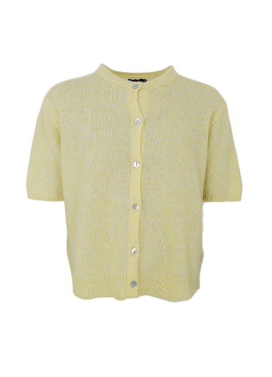 Black Colour Dell SS Cardigan Lt Yellow