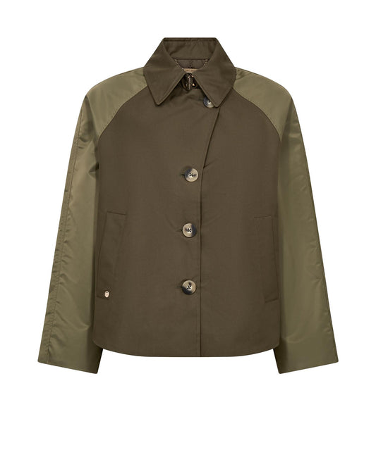 Mos Mosh Zyla Neola Trenchcoat Olive Night