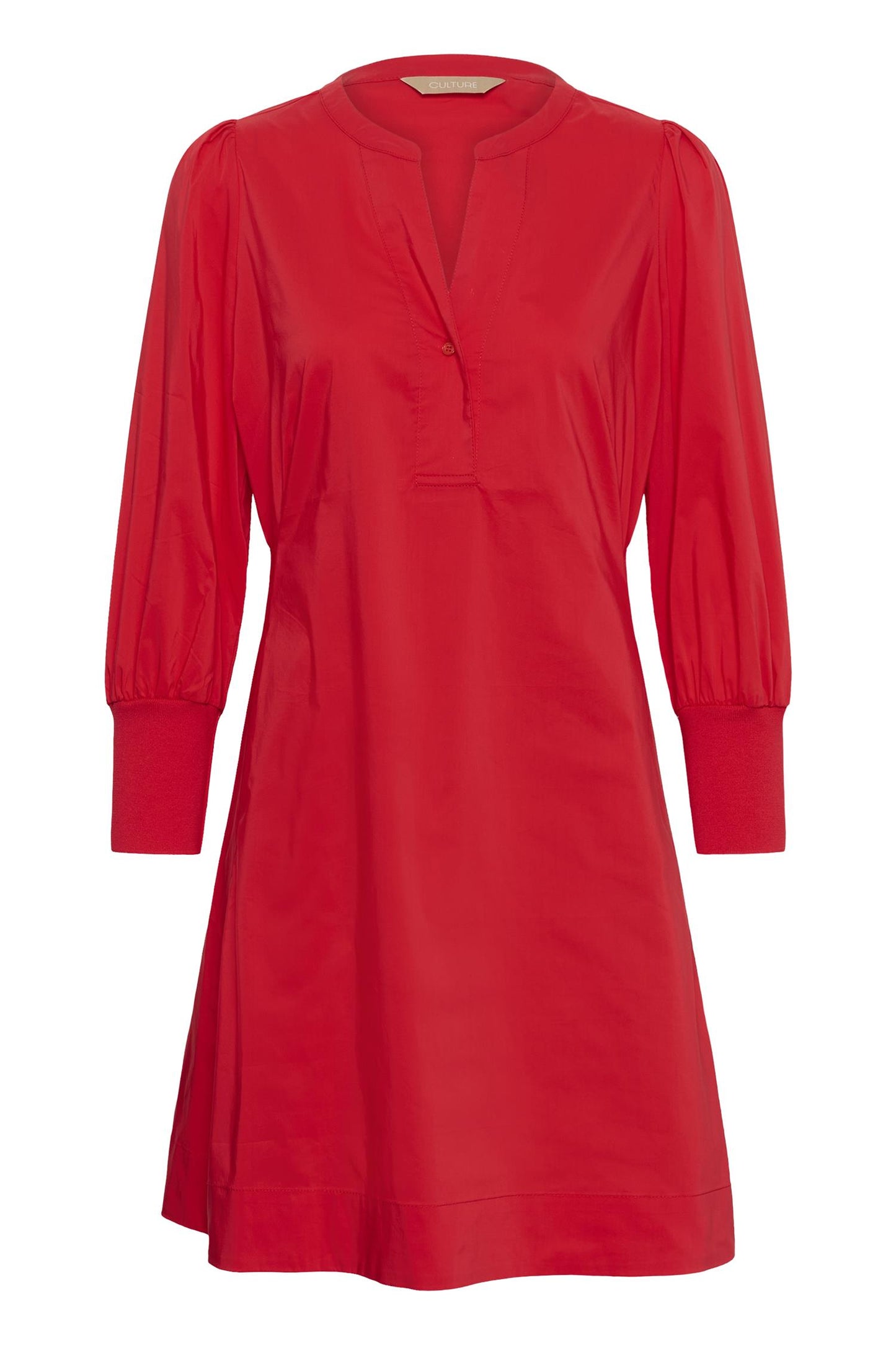 Culture Kiea Antoinett Rib Dress Fiery Red