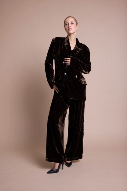 Line of Oslo Andrews Blazer Velvet Brown