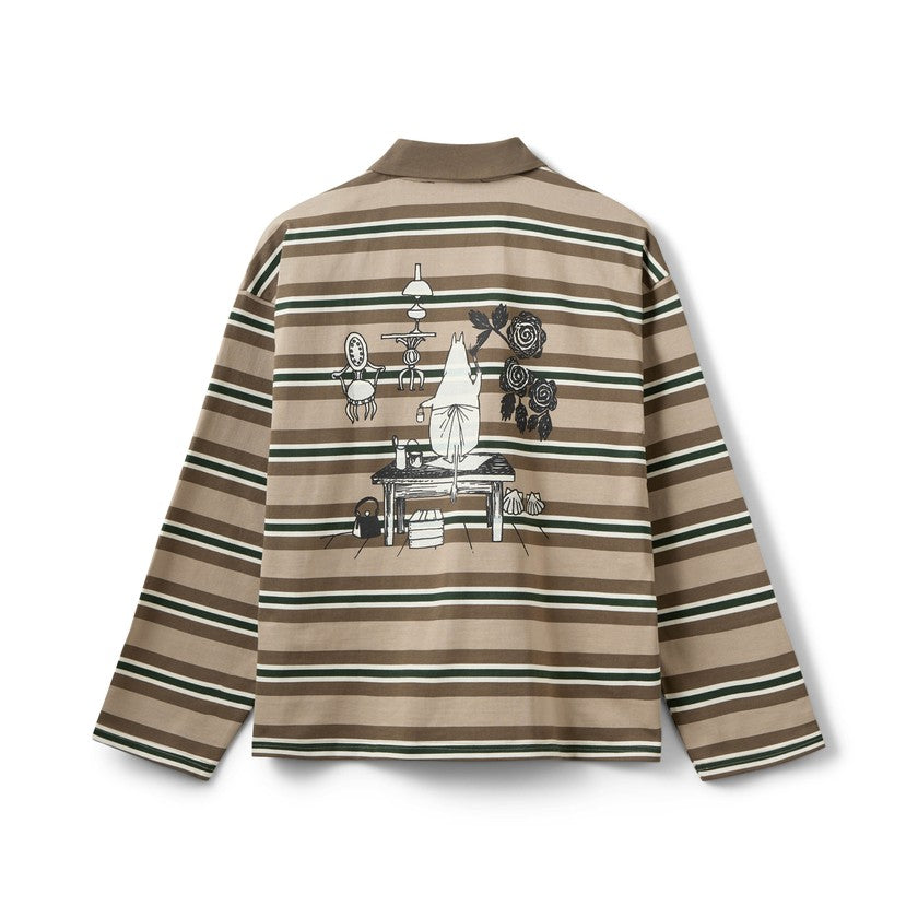 Sofie Schnoor Pria Moomin Long Sleeve Polo Brown Striped
