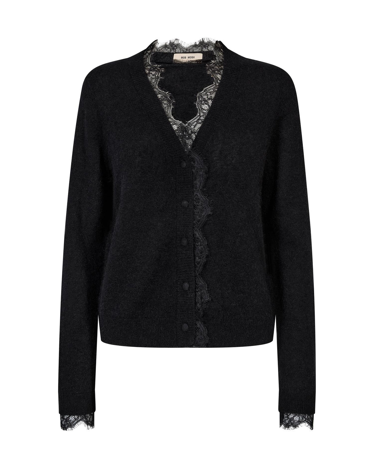 Mos Mosh Helmi Lace Knit Cardigan Black