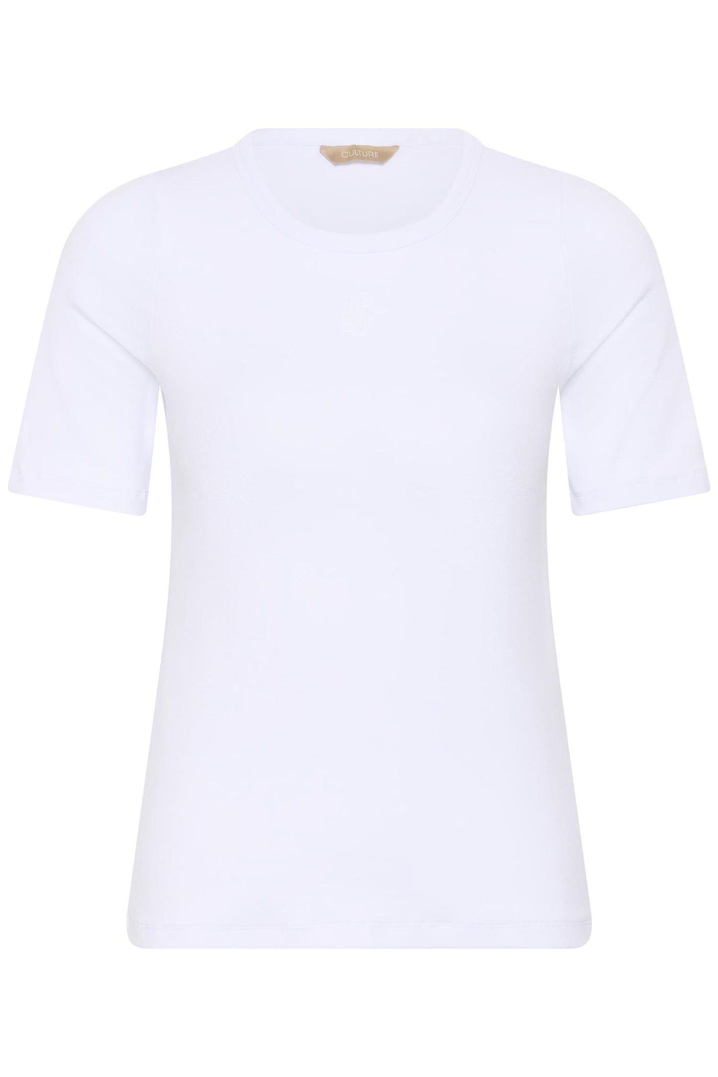 Culture Alyssa Rib T-Shirt White