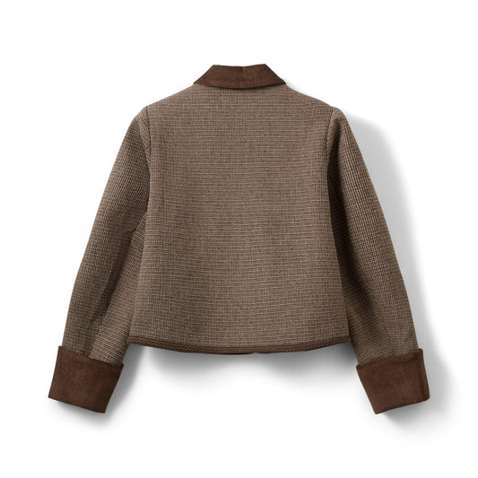 Sofie Schnoor Kamikka Short Jacket Brown Check