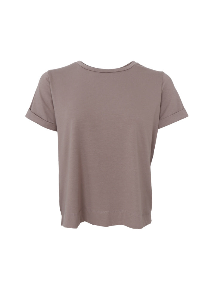 Black Colour May SS Tee Taupe