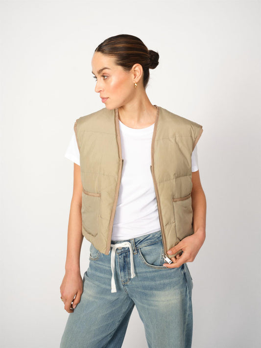 Mos Mosh Manja Down Vest Brindle