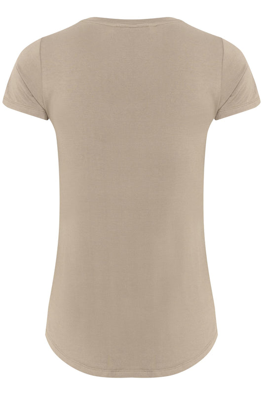 Culture Poppy V-neck T-Shirt Timber Wolf