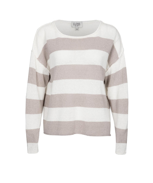 Close to my Heart Lennon Sweater White/Light Taupe