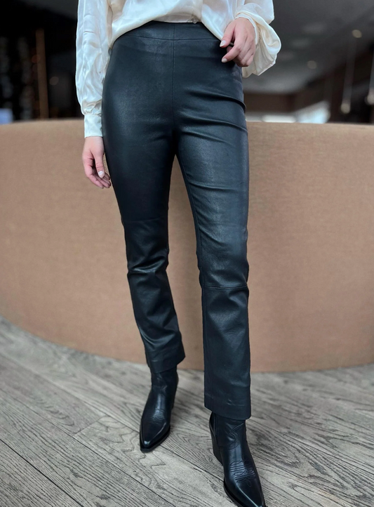 Rah Oslo Leather Pant Straight Black