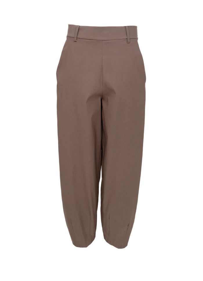 Black Colour Beverly Barrel Pant Taupe
