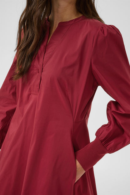 Culture Antoinett Rib Dress Biking Red