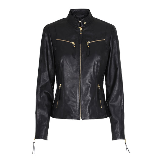 Notyz Biker Jacket Black W. Gold