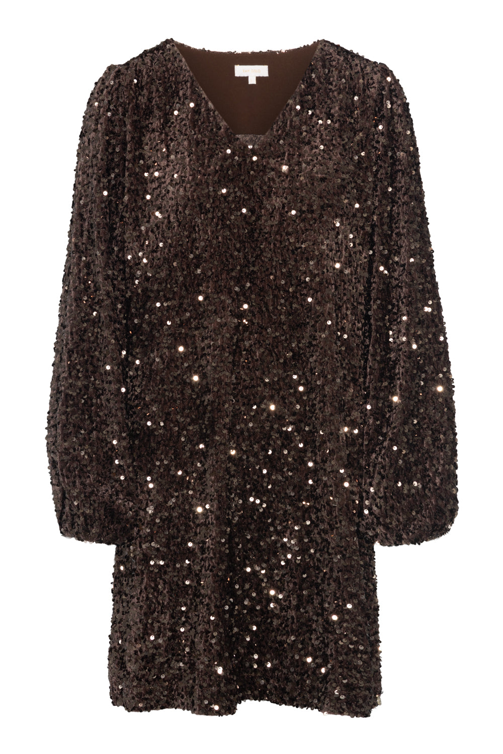 Rah Oslo Sequin Dress V-Neck Nougat