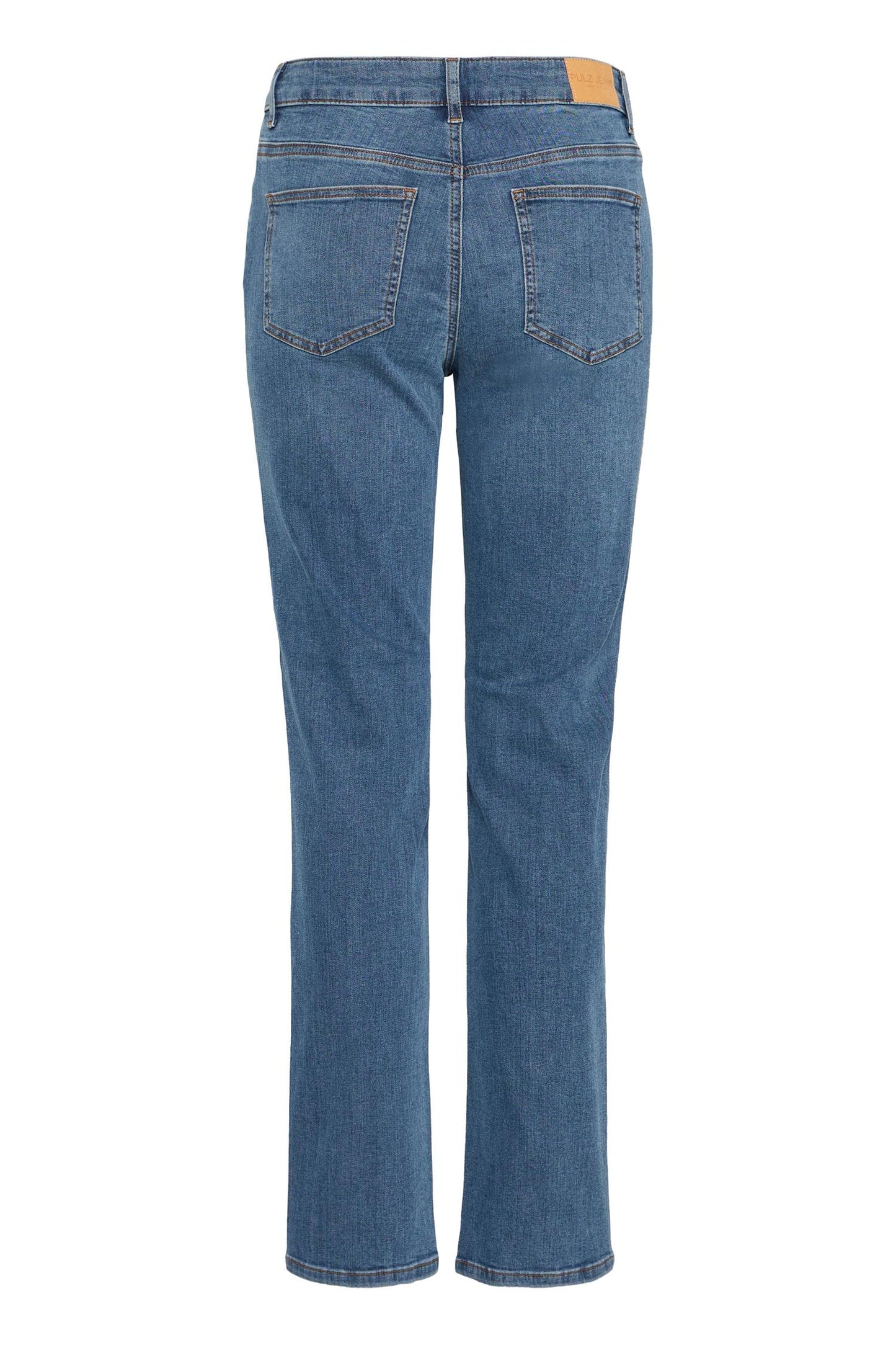 Pulz Emma HW Jeans Medium Straight Bright Medium Blue