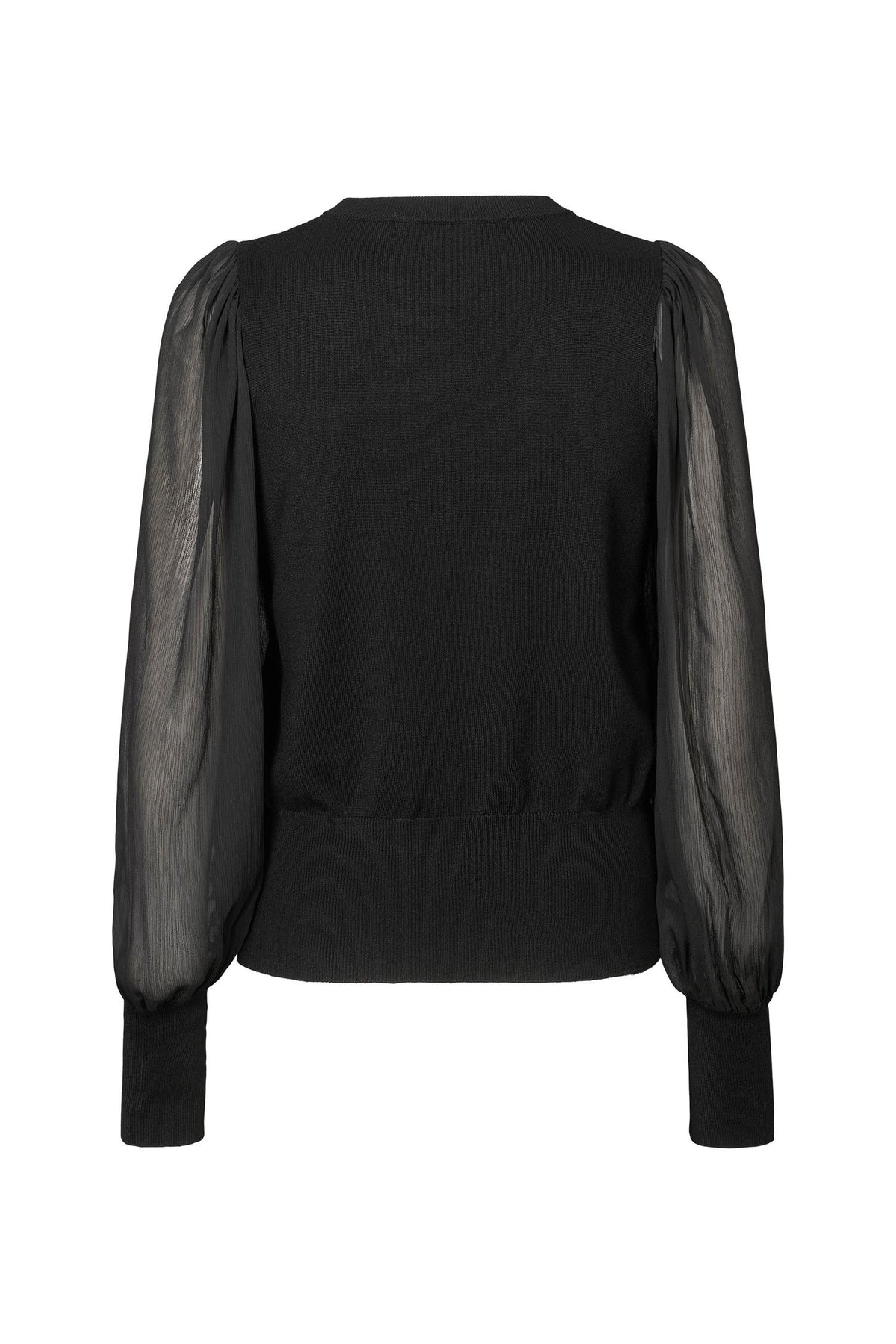 Rue de Femme Katrica Knit Blouse Black w/dots