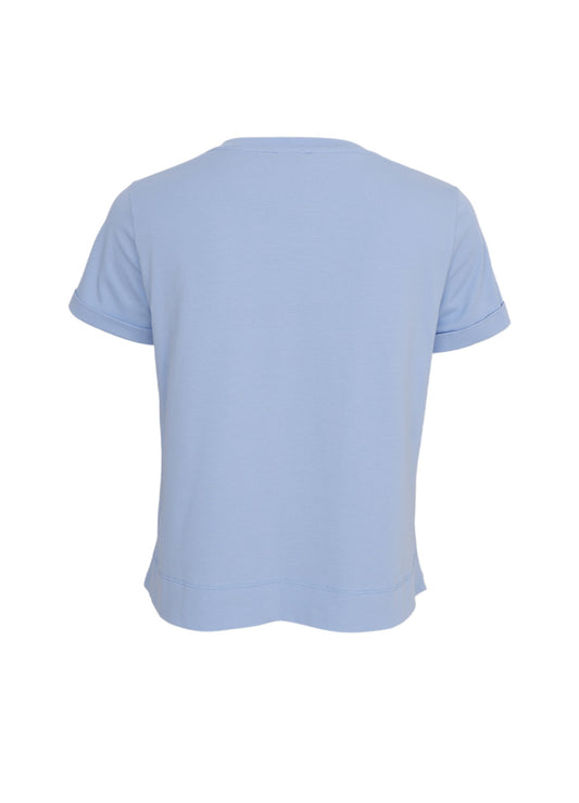 Black Colour May SS Tee Light Blue