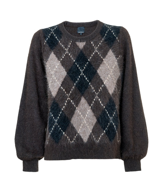 Ane Mone Argyle Pullover Brown