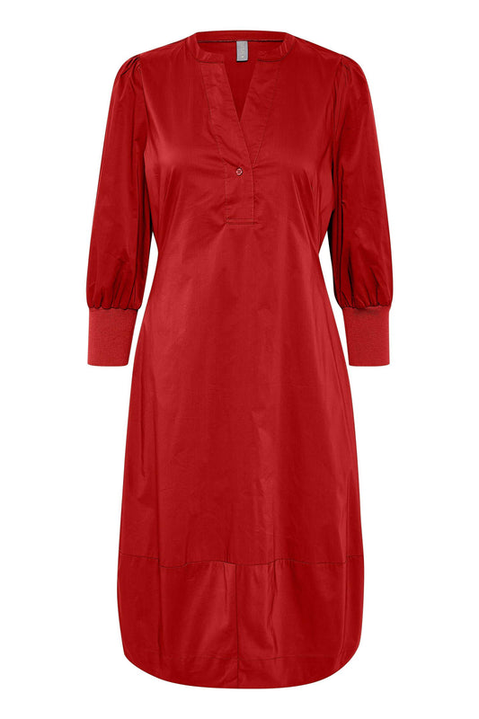 Culture Antoinett 3/4 Sleeve Dress Fiery Red