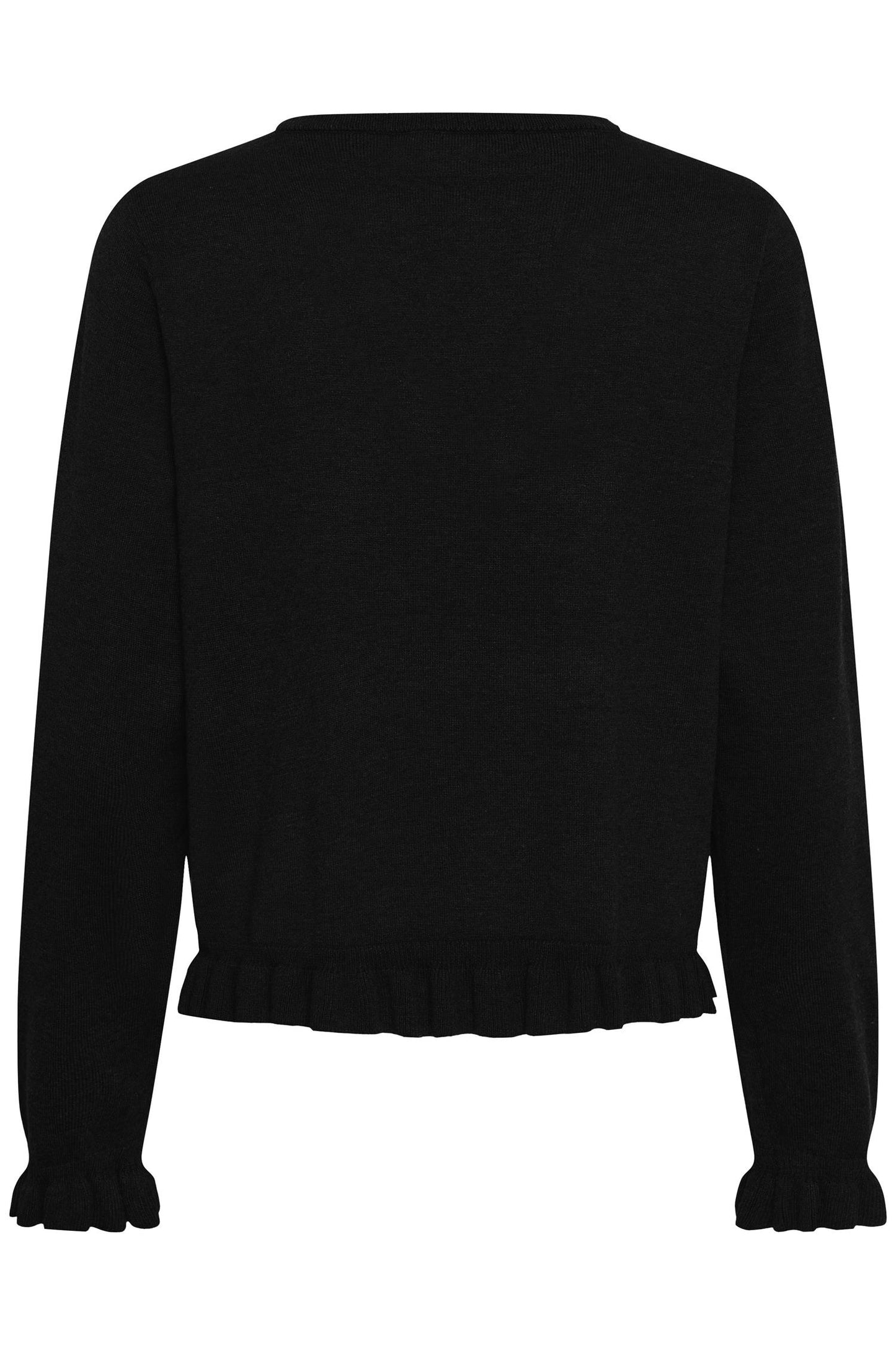 Culture Clare Annemarie Frill V-neck Black