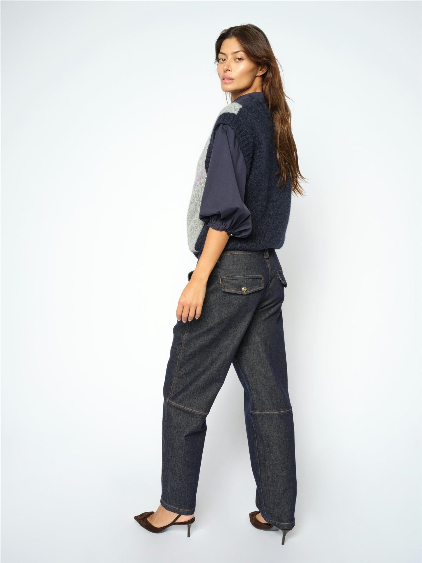 Mos Mosh Aymen Chino Denim Jeans Dark Blue