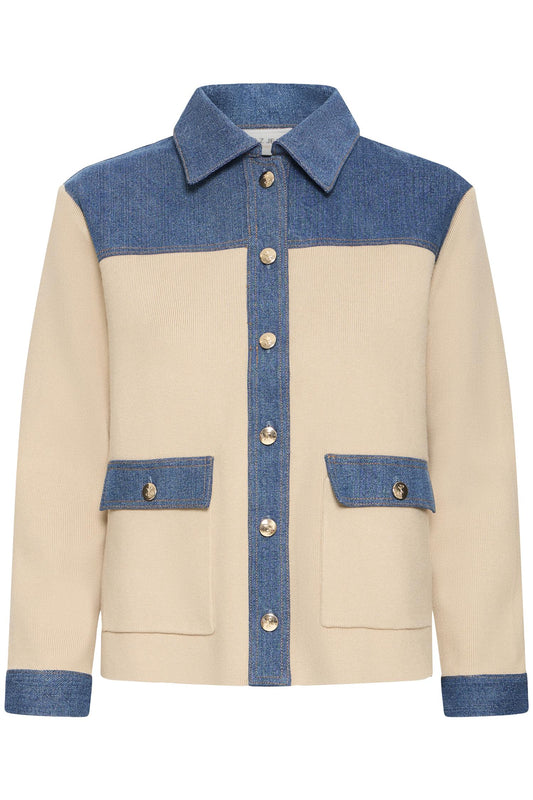 Pulz Molly Cardigan White Pepper