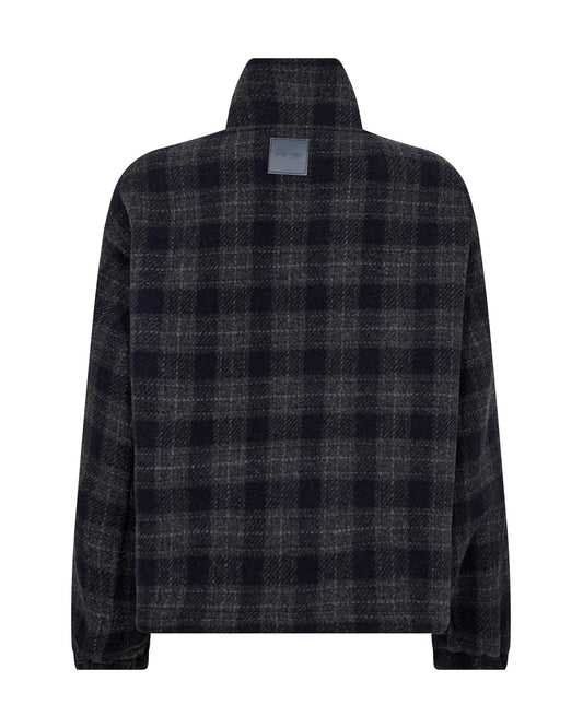 Mos Mosh Camille Check Jacket Salute Navy