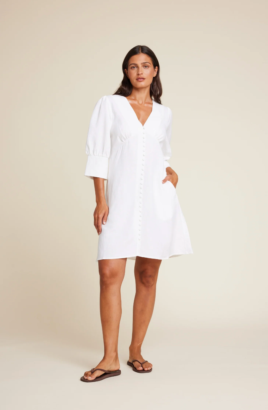 Line of Oslo Kit Short Dress White