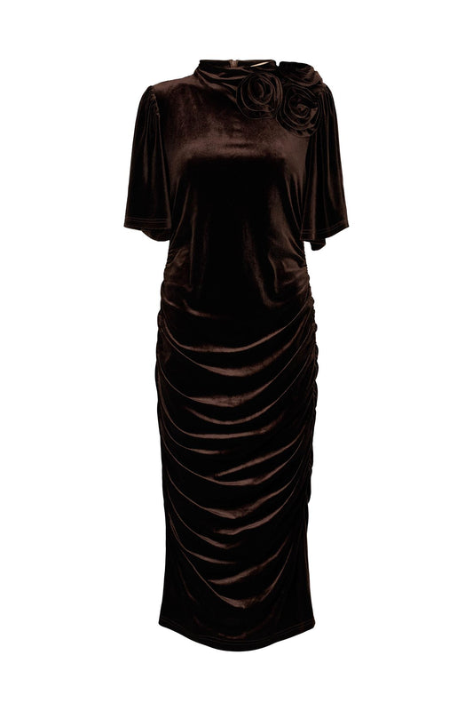 Rue de Femme Lena Dress Chocolate Brown