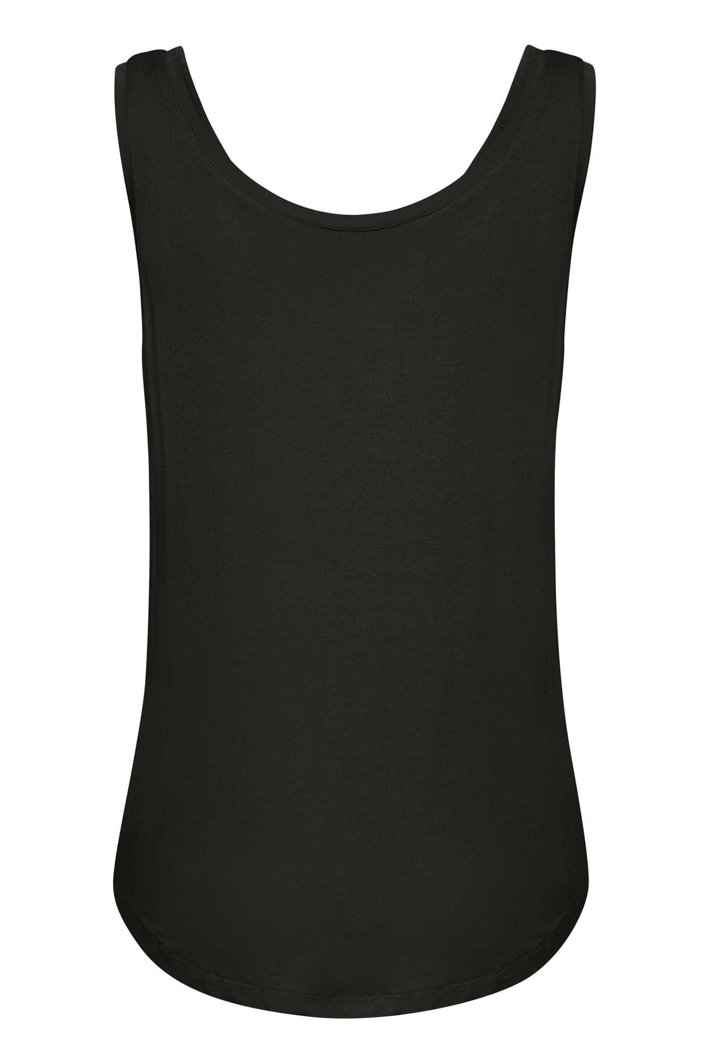 Culture Poppy VO-neck Tank Top Black