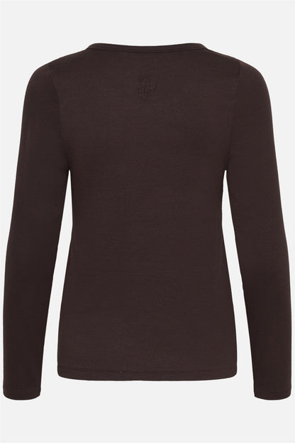 Culture Nia Juliet LS T-shirt Coffee Bean