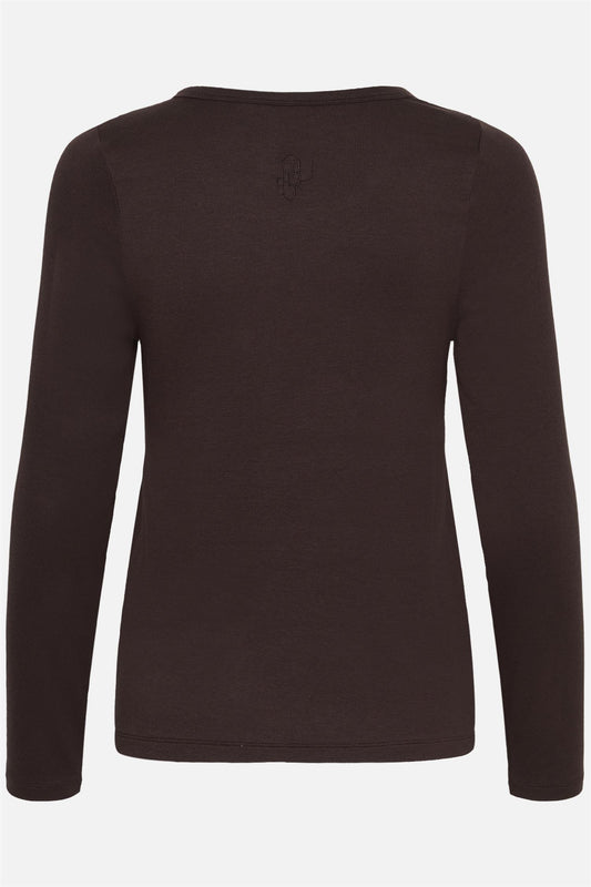 Culture Nia Juliet LS T-shirt Coffee Bean