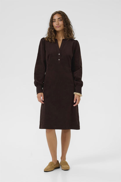 Culture Ula Rhaena LS Dress Coffee Bean