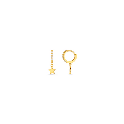 Orelia Pave Mini Hoop Gold