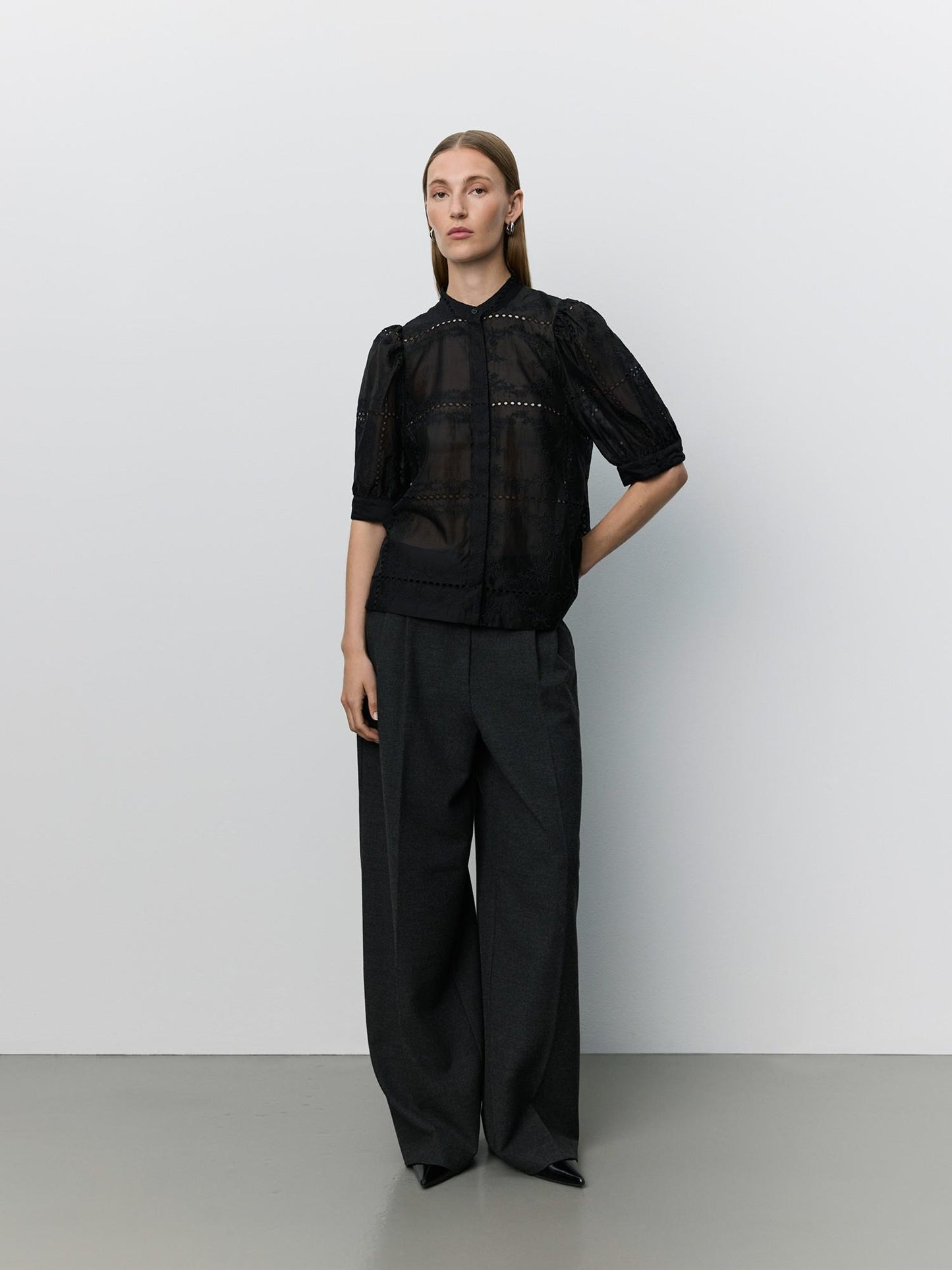 Sofie Schnoor Alessia Embroidery Shirt Black