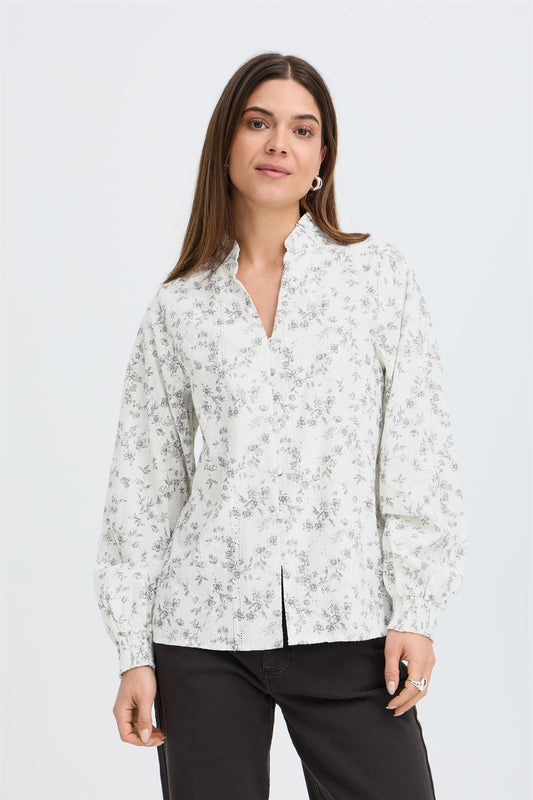 Pulz Deborah LS Blouse Birch/green