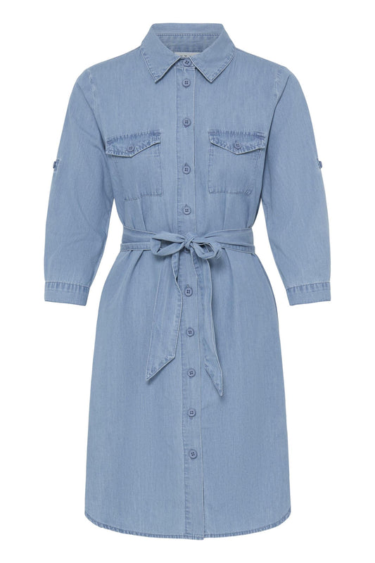 Pulz Jill Dress Light Blue Denim