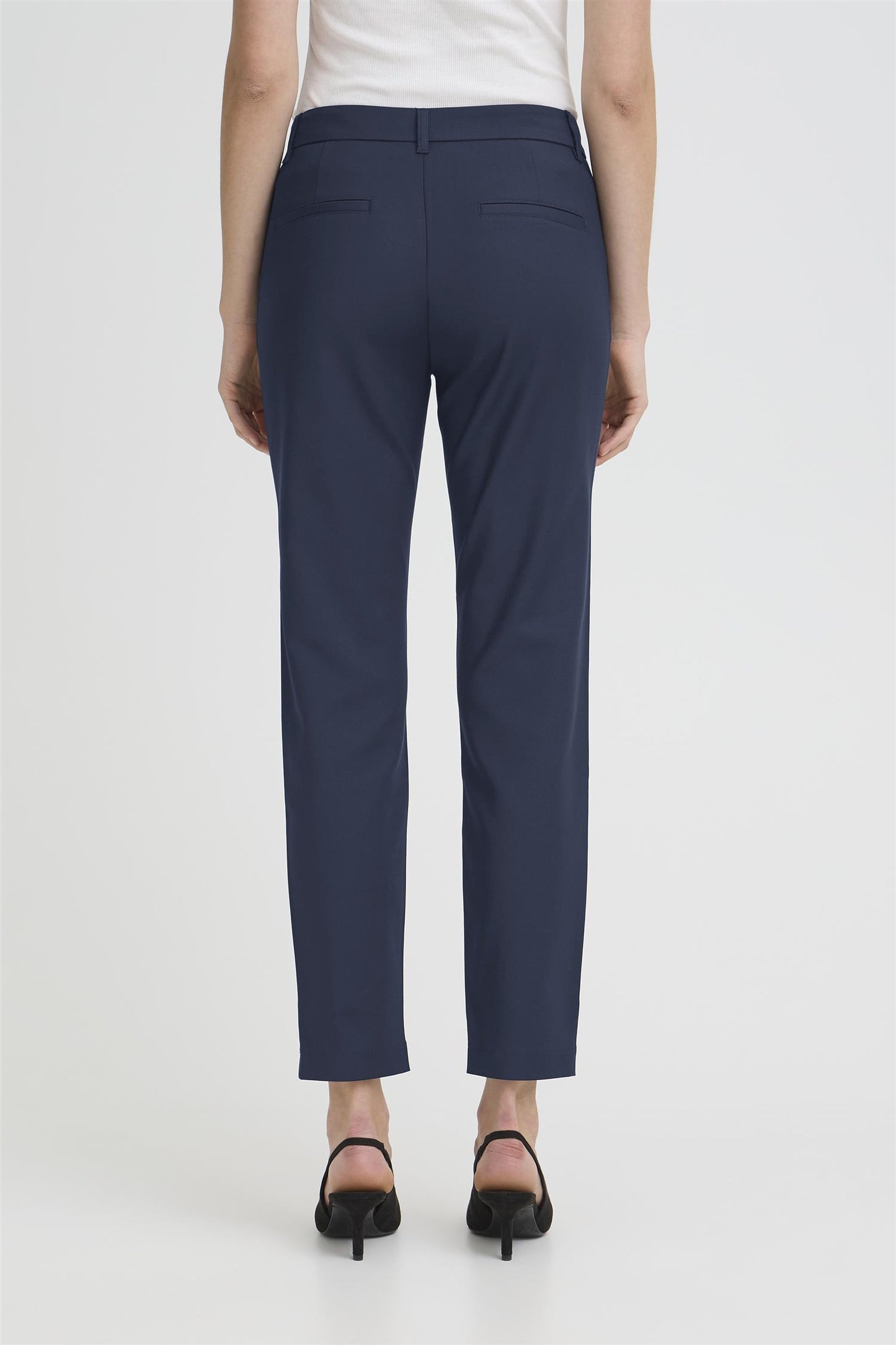 Pulz Bindy HW Pant Ankl Skinny blue