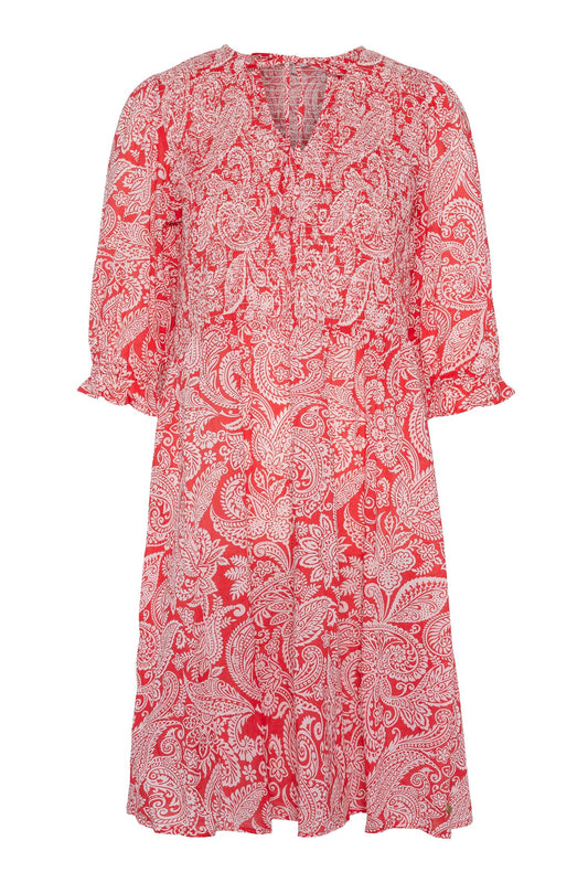 Rah Oslo Ella Short Dress Red Paisley Print