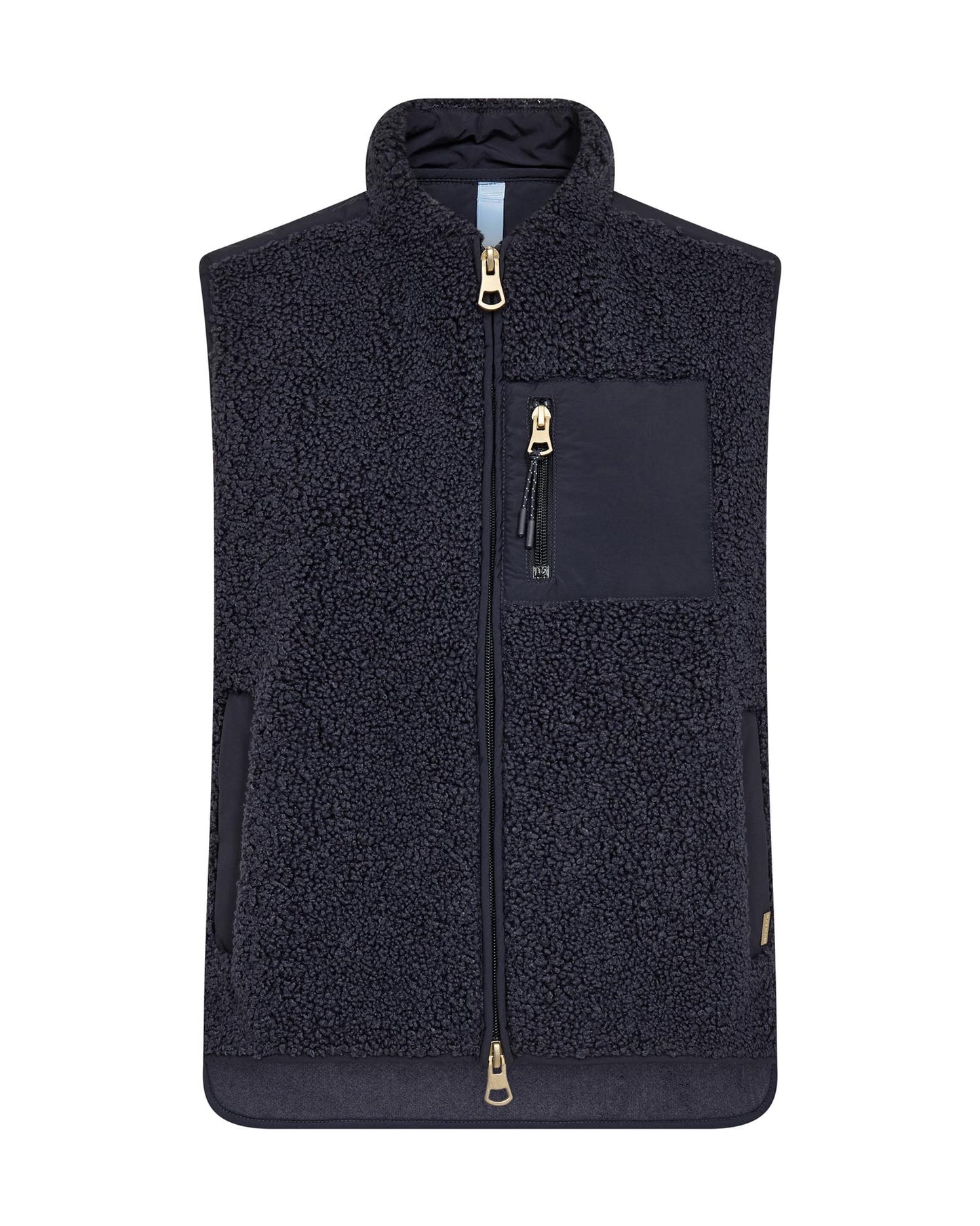 Mos Mosh Rowe Eli Teddy Vest Salute Navy