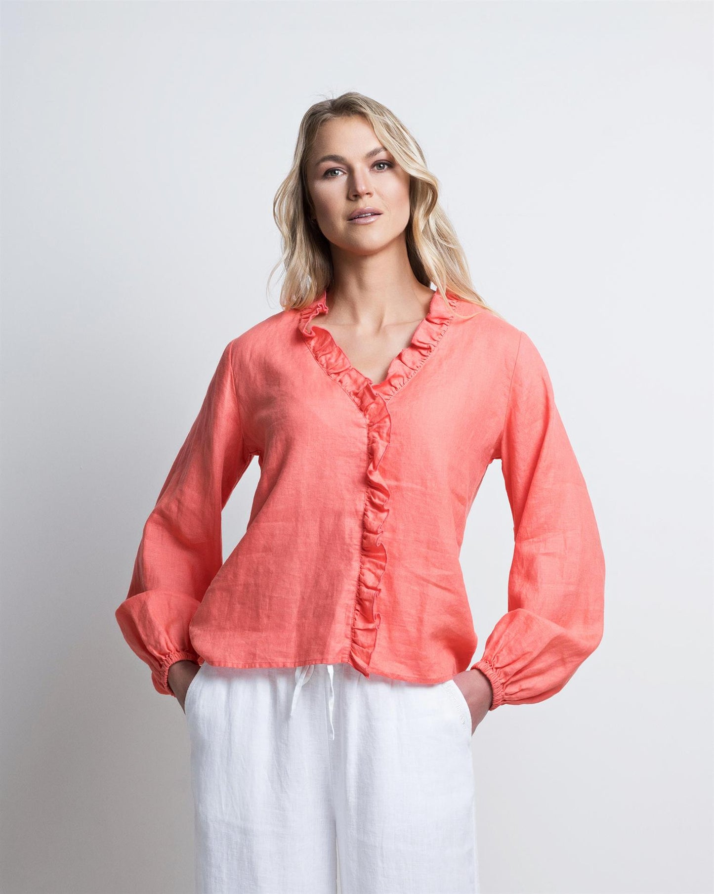 Close to my Heart Lynnie Blouse Coral