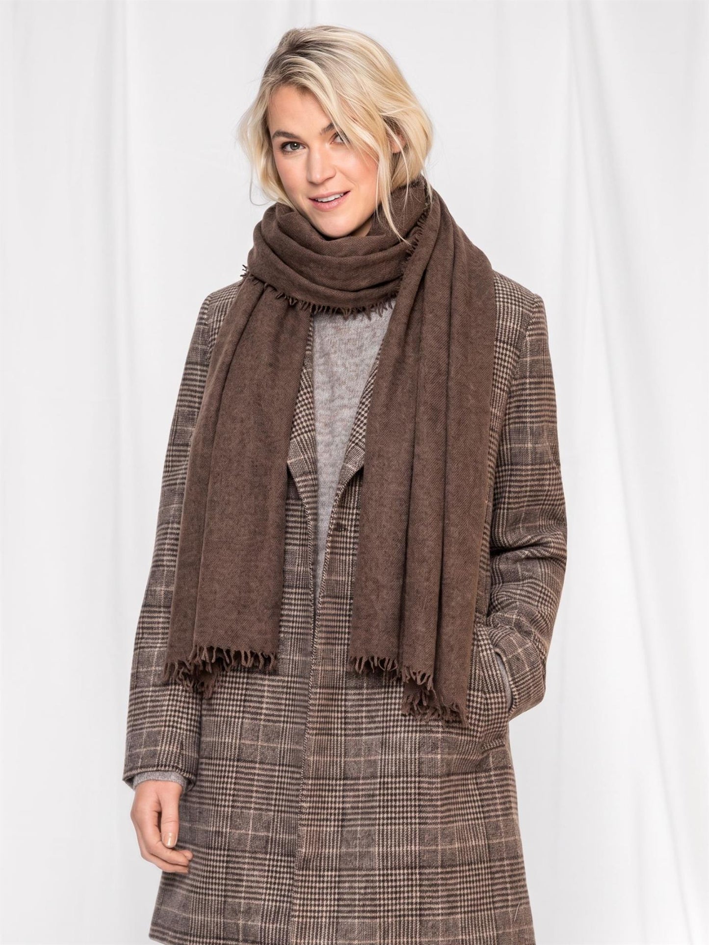Close to my Heart Madison Check Coat Brown