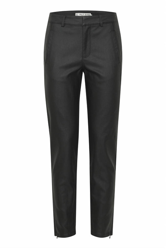 Pulz Tokyo HW Coated Pant Black Beauty