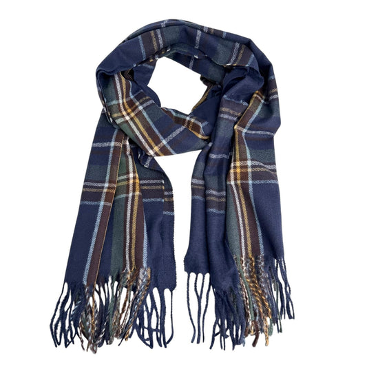 Noma Ull/Cashmere Ruteskjerf Blå/Grønn