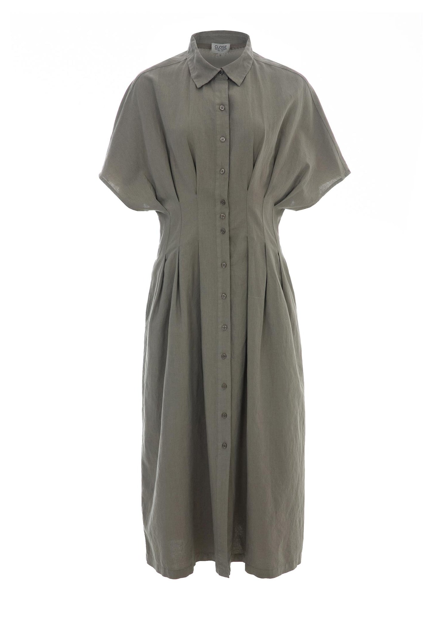 Close to my Heart Edie Midi Dress Khaki Green